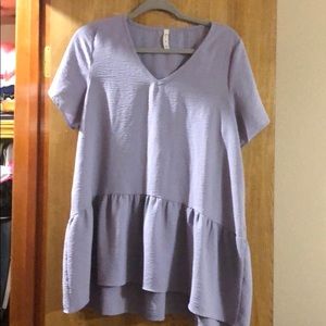 Lavender Blouse with long back